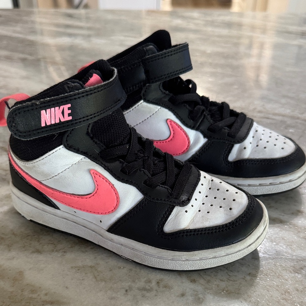 Nike Kids Sneakers - Black, White, and Pink